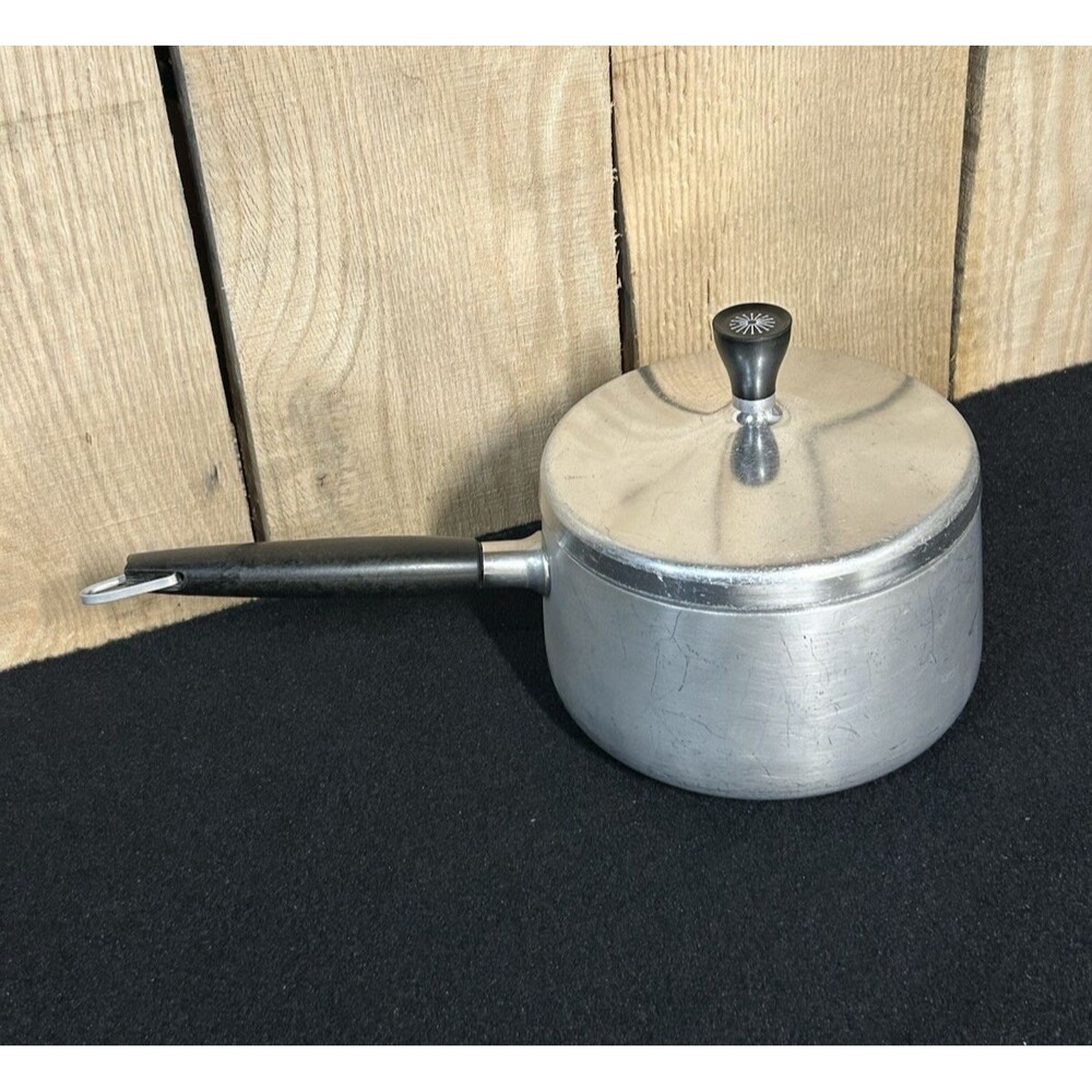 Vintage Wear-Ever Saucepan No. R-782 With Starburst Lid Inner-Clad 2 Qt USA